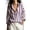 Purple, variant on Horkkom Striped Shirt Women Long Sleeve Button Down Shirts Casual Loose Work Dress Shirts L