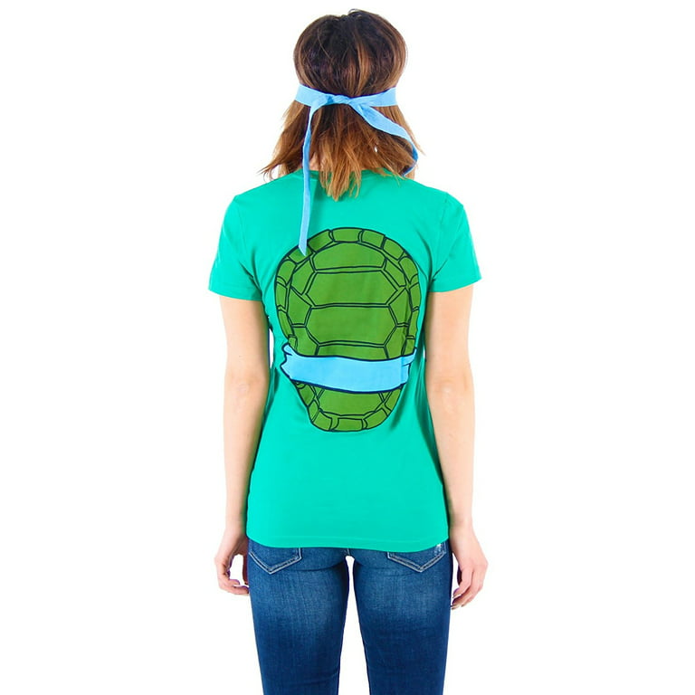 Mighty Fine TMNT Teenage Mutant Ninja Turtles Costume Green Juniors T-Shirt, Girl's, Size: Small