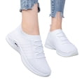 thumbnail image 6 of nsendm Female Fashion Sneakers Adult Sneaker Women Shoes Size 13 Casual Shoes Lace Fashion Shoes Ladies Up Women's Womens Walking Sneaker White 7.5, 6 of 6