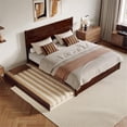 thumbnail image 3 of Pemberly Row King Platform Bed with Footboard and Twin XL Trundle in Walnut, 3 of 13
