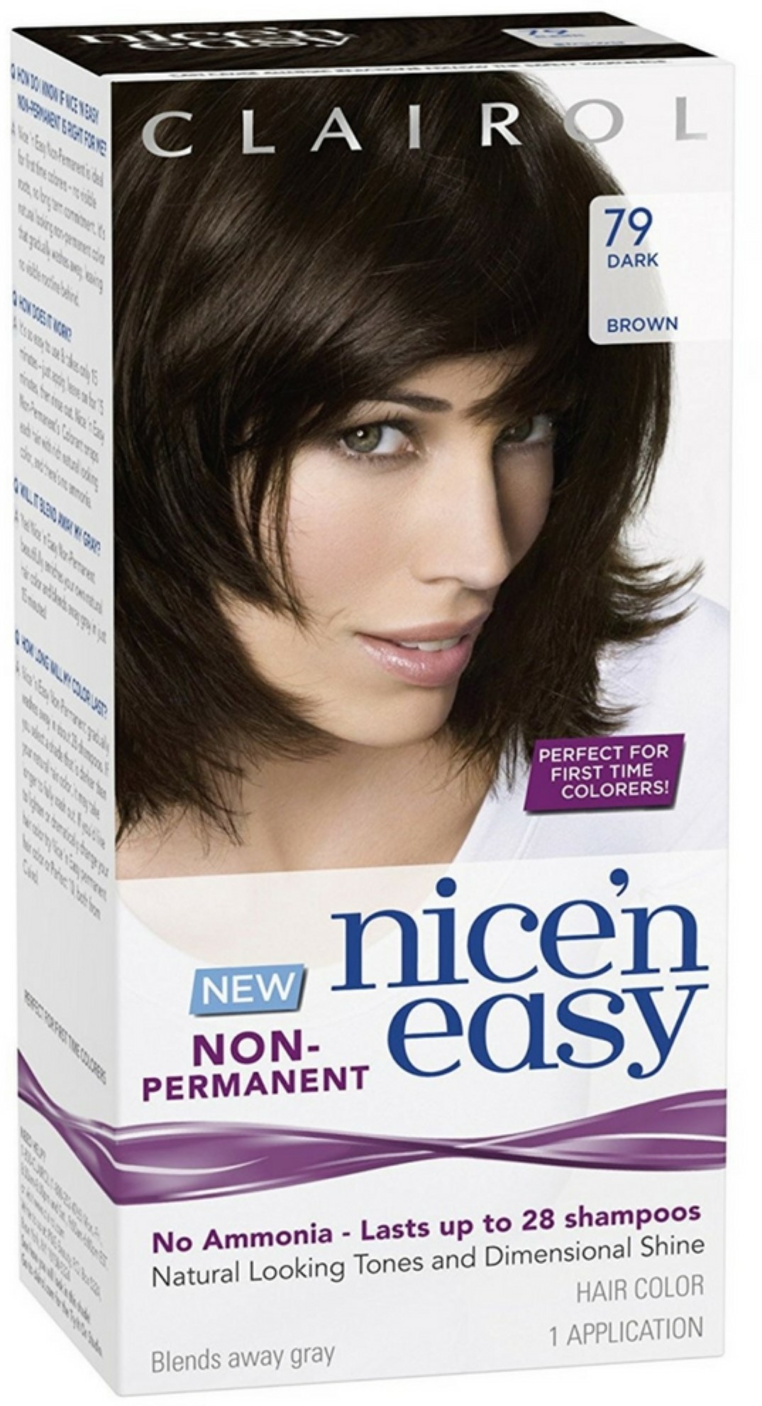 Clairol Nice N Easy Non Permanent Hair Color Dark Brown 79 1 Ea