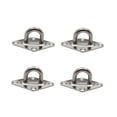 thumbnail image 4 of OUNONA 4Pcs Stainless Steel Door Latch Fixed Hasp Silver Practical Bending Latch Buckle for Doors, 4 of 8