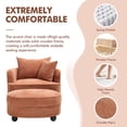 thumbnail image 4 of Aukfa Oversized Accent Chair with 2 in 1 Storage Ottoman,Sofa Chaise Chair Armchair for Living Room Bedroom,Orange, 4 of 8