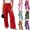 Red, variant on SBYOJLPB Women's Solid Color Pants Loose Comfortable High-waisted Casual Wide-leg Trousers