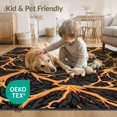 thumbnail image 4 of ODIKA 6'x9' Washable Area Rug Abstract Volcanic Crater Illusion Featuring Deep Swirl Motifs for Family Room, Living Room, Master Bedroom, Non-Slip, Easy Care, 4 of 7