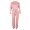 thumbnail image 3 of Women Casual Tracksuit 2 Piece Pullover Top and Elastic Waistband Pant Women Tracksuit Sets, 3 of 8