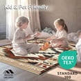 thumbnail image 4 of ODIKA 8'x10' Machine Washable Non-Slip Area Rug, Rustic Southwestern High Traffic Rug with Pad, Beige, 25986, 4 of 8