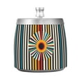 thumbnail image 7 of Yayeee Ashtray with Lid for Cigarette Smokeless Stainless Steel Home Ash Holder, Geometric Stripes, 7 of 7
