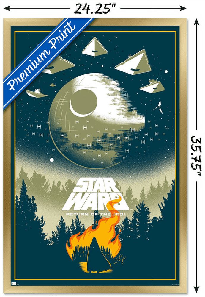 Star Wars: Return of the Jedi - Funeral Wall Poster, 22.375" x 34", Framed