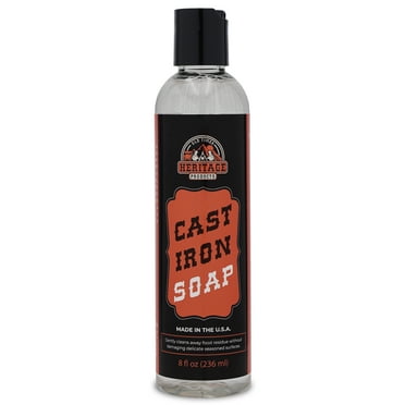 Heritage Products Cast Iron Soap – All Natural Skillet Cleaning Soap Cleans, Restores, Removes Rust from Griddle, Grill Grate, Dutch Oven - 100% Plant-Based Cast Iron Cleaner for Home and Camping