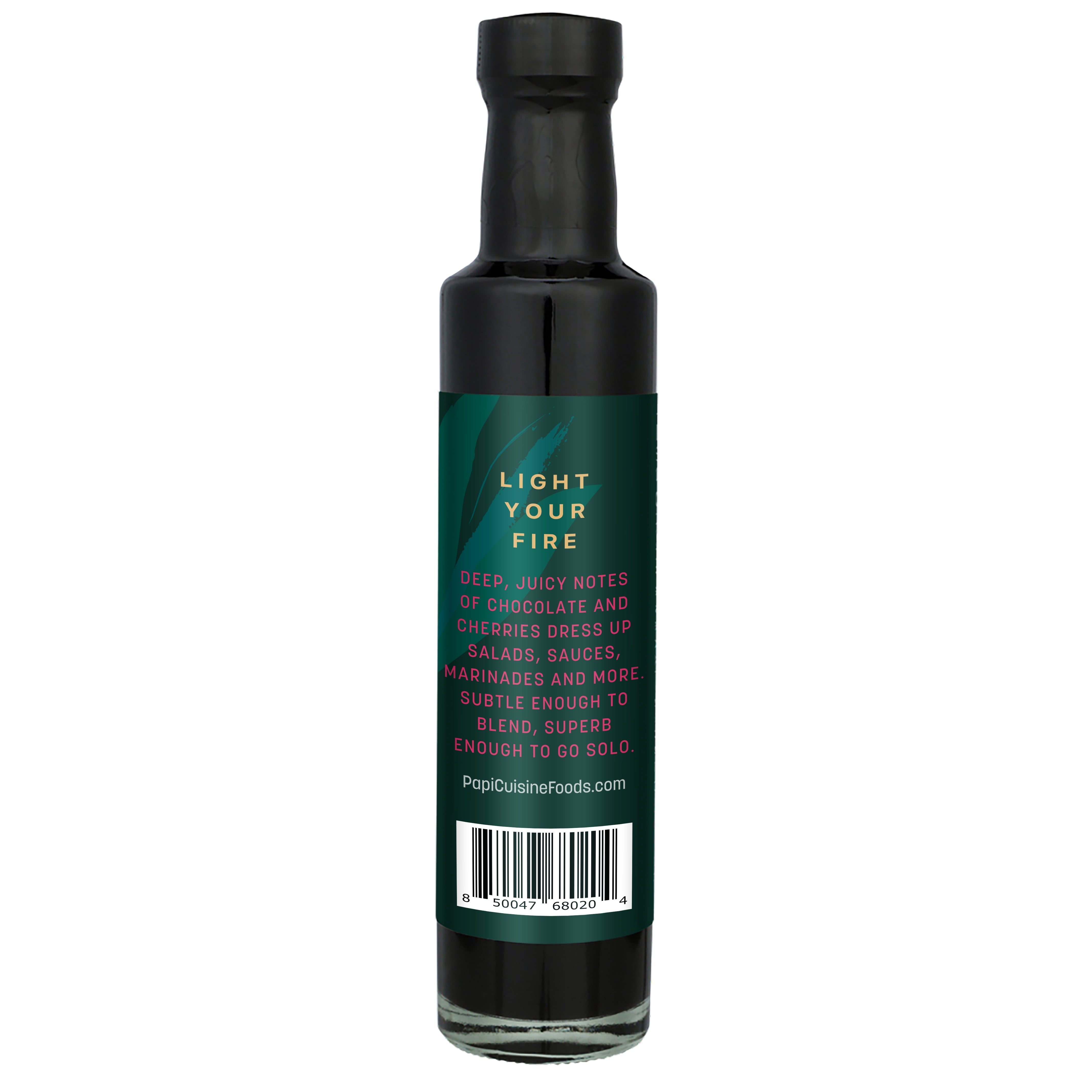 Papi Cuisine Chocolate Cherry Balsamic Vinegar, 8.5 oz Bottle