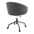 thumbnail image 5 of Claire Task Chair, Home Office Chair with Wheels, Gold Office Chair, Office Chair with Wheels, Computer Chair, Home Office Desk Chair Comfy, Contemporary Desk Chair (Grey), 5 of 6