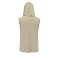 thumbnail image 5 of YUGYXL Unisex Sleeveless Sun Protection Tank Top Rash Guard Hoodie Lightweight Hiking Fishing Sun Shirts with Face Cover XXL Beige, 5 of 8