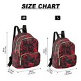 thumbnail image 3 of JIALIOU Mini Backpack Purse for Women Quilted Casual Daypack Small Travel Shoulder Bag, Red Black Pixel Cyberpunk Cityscape, 3 of 7