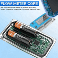 thumbnail image 2 of 4X Digital Turbine Water Flow Meter Digital LCD Display with NPT Counter and FNPT Thread Gas Oil Fuel Flowmeter (1 Inch), 2 of 7