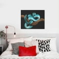 thumbnail image 4 of Susaid Blue Viper Snake Pattern Canvas Wall Decor Poster Framed Artwork Decoration for Bedroom Home Office Ready to Hang,Horizontal, 4 of 6