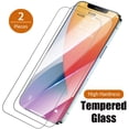thumbnail image 2 of Protector de pantalla de vidrio templado para iPhone, 11, 12, 13, 14 Pro, XR, X, XS Max, 14, 12 Pro Max, Mini, 7, 8, 6, 6S Plus, SE, 2 unidades, 2 of 3