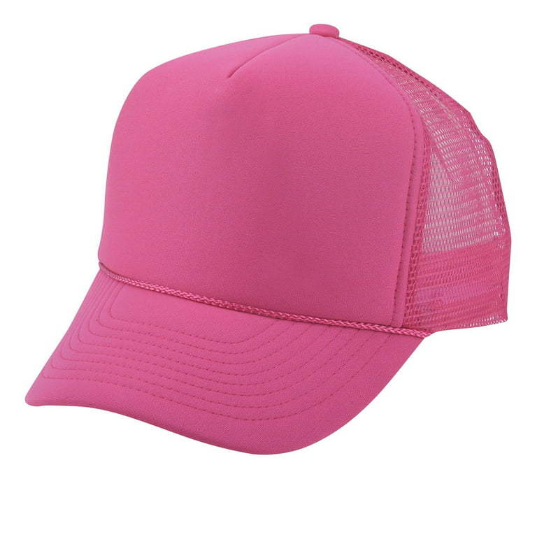 Women Plain Mesh Back Foam Trucker Hat Blank Baseball Cap for Men Summer  Driver Hats Black Navy Pink Red Blue Yellow - AliExpress