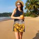 thumbnail image 3 of Fotbe Elegant Lady With Hat Vestido de Verano sin Mangas para Mujer – Vestido Midi Línea A, Estilo Camiseta Floral, Vestido Playero Casual y Fluido, 3 of 7