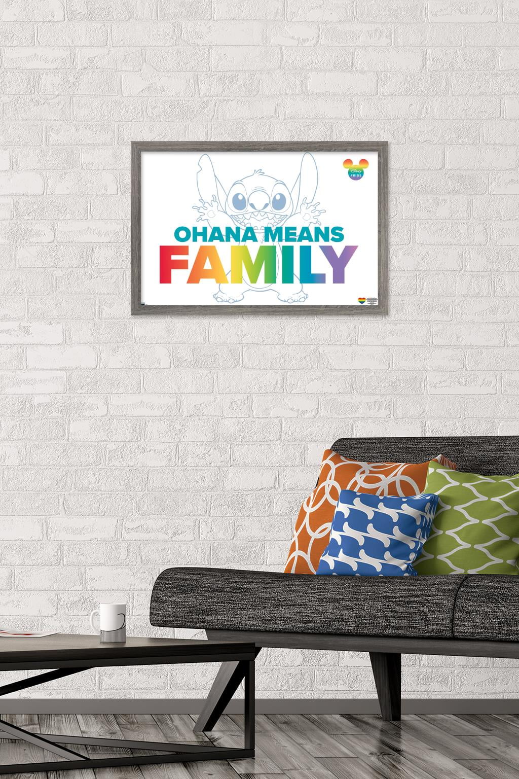Disney Lilo and Stitch - Family Pride Wall Poster, 14.725" x 22.375" Framed