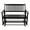 Black, variant on Shine Company Traditional Hardwood Outdoor Glider Loveseat in Black Finish
