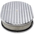 thumbnail image 2 of JEGS 500092 Finned Aluminum Air Cleaner Kit Oval 12"L x 8-1/4"W x 3"H Polished, 2 of 7