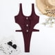 thumbnail image 4 of Gibobby Trajes de Baño Mujer Trajes de baño para mujer Traje de baño sin espalda con vendaje Traje de baño para adelgazar(Morado,XL), 4 of 4