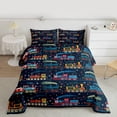 thumbnail image 2 of Homewish Cartoon Train Car Bedding Comforter Set,Multicolor Polka Dots Twin Comforter Sets,Deepblue Orange Bedding Set For Boys Kids,Luxury Bedroom Decor Reversible,2-Piece, 2 of 8