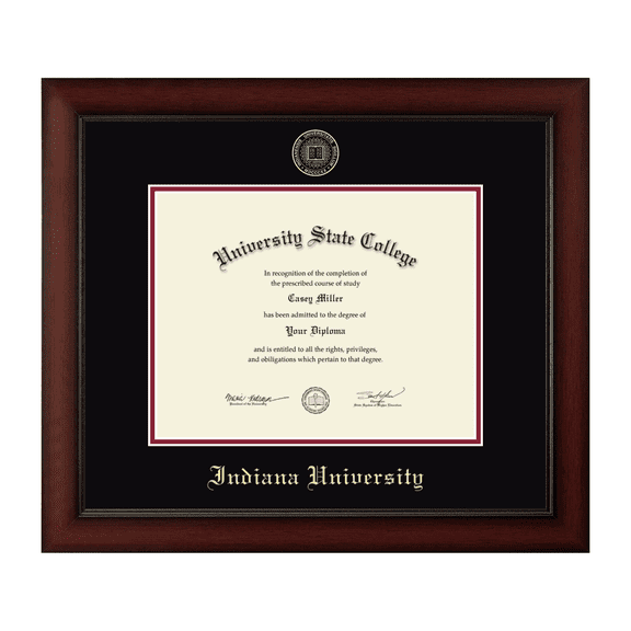 Framerly - IU Diploma Frame with Black and Crimson Mat