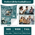 thumbnail image 5 of Football Blanket, Football Fans Gifts for Men Women, Football Philly Merch Gear, Green and Silver Team Color Style 50"x60" Throw Blankets., 5 of 6