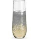 thumbnail image 2 of 24 Clear Plastic Toasting Glasses - Stemless Shatterproof Champagne Flutes for Events, 2 of 5