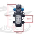 thumbnail image 3 of Water High Pressure Diaphragm Pump Electric Self pump Automatic switch Priming Pump 60W 12V 5L/Min Automatic Switch, 3 of 6