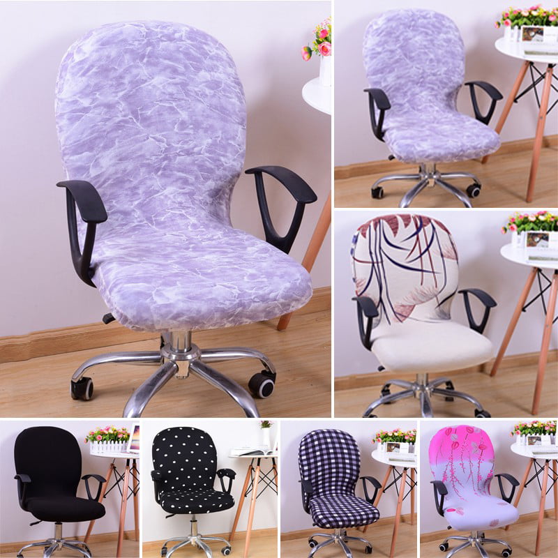 Removable Office Computer Swivel Chair Seat Cover Case Antimacassar Spandex 