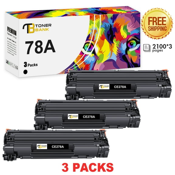 78A CE278A Toner Cartridges Black for 78A HP Laserjet MFP M1536dnf, M1537dnf, M1538dnf, M1539dnf, P1606dn Printer compatible with 1606dn toner cartridge( Black，3-Pack)