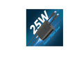 thumbnail image 2 of Cargador Rápida Tipo C Para Samsung 25w Adaptador De Viaje Xtellar  negro, 2 of 3