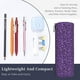 thumbnail image 3 of Disketp Purple Leopard Estuche Organizador de Lápices de Cuero, Estuche de Oficina con Cremallera para Bolígrafo y Lápiz, 3 of 6