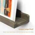 thumbnail image 6 of Sfugno Wood Picture Ledge Shelf, Rustic Floating Wall Shelves Set of 3 for Storage,Gray, 6 of 7