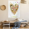 thumbnail image 2 of Heart Tapestry, Romantic Arrangement with Colorful Watercolor Style Love Symbol Valentines Day Theme, Wall Hanging for Bedroom Living Room Dorm Decor, 60W X 80L Inches, Multicolor, by Ambesonne, 2 of 5