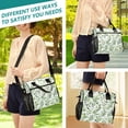 thumbnail image 5 of FORMRS Insulated Lunch Bag Unisex Large Capacity with Shoulder Strap, Green Leafy Pattern, 5 of 6