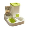 thumbnail image 1 of Comedero automático para gatos, tazón de comida para mascotas, bebedero de gran capacidad de 1 L, comedero de 2,2 L. Verde, 1 of 9