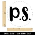 thumbnail image 2 of P.S. Postscript Fun Text Self-Inking Rubber Stamp Ink Stamper - Lime Green Ink - Mini 1/2 Inch, 2 of 7