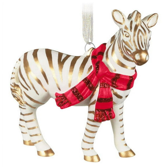 Hallmark QK2042 Elegant Zebra Porcelain 2021 Ornament
