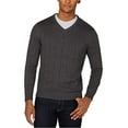 thumbnail image 3 of Club Room Mens Textured Pullover Sweater, Grey, XX-Large, 3 of 3
