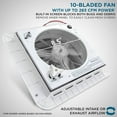 thumbnail image 7 of Hike Crew Plastic White Built-in LED Light Roof Vent Fan RV Part with Screws & Garnish, 7 of 7
