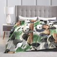 thumbnail image 4 of Pandas Bamboo Fleece Blanket Comfort Warmth Soft Cozy Easy Care Bed Throw Blanket for Living Room/Bedroom All Season,Gift,40"x30", 4 of 6