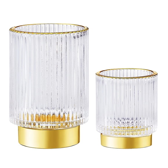 Organizador de brochas de maquillaje LEICURACE Vintage Glass Cup