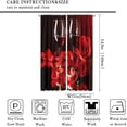 thumbnail image 2 of Rose Blackout Curtains, Romantic Rose Wine Couple Kitchen Living Room Home Curtains Cafe Restaurant Decoration 42x63in, 2 of 6