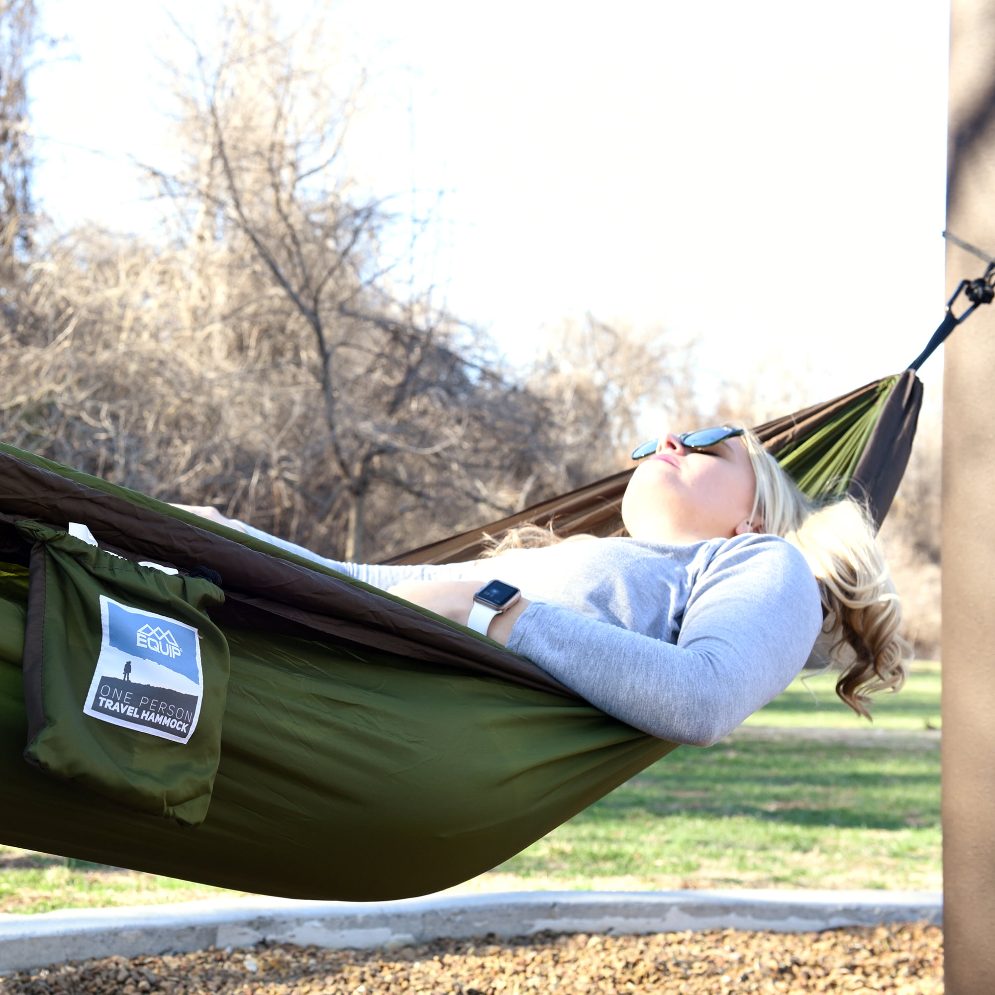 Equip Portable Lightweight One Person Hammock with Included Hanging Kit 