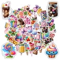 thumbnail image 5 of 35pcs Colorful Stickers Kids Sweets Stationery Stickers Ice Cream Cute Stickers for Luggage Laptop Phone, 5 of 9