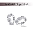 thumbnail image 4 of Pendiente de flor de ciruelo de metal duradero con diamantes de imitación plateados, hermoso pendiente para mujer (plata), 4 of 7